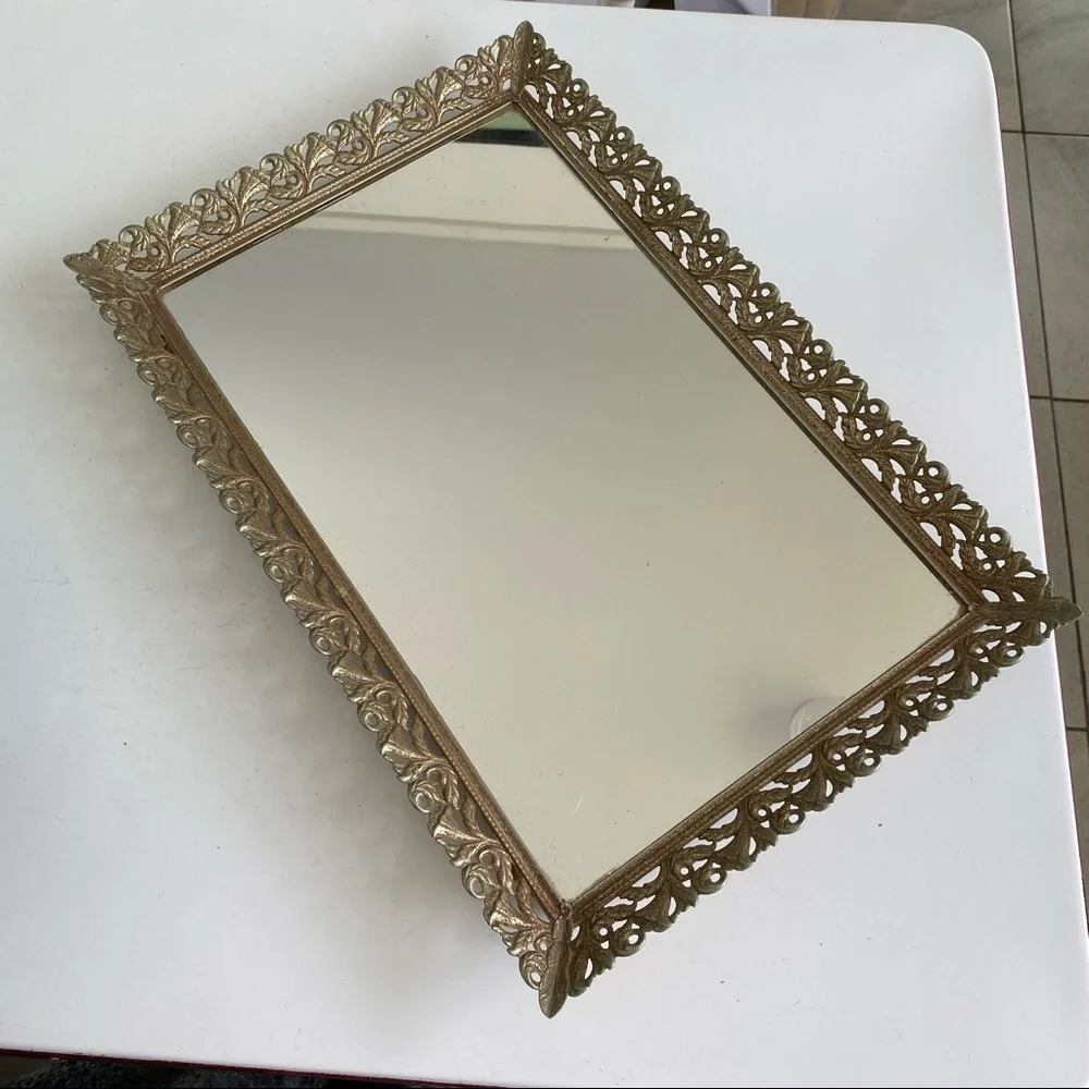 Vintage Vanity Mirror Tray